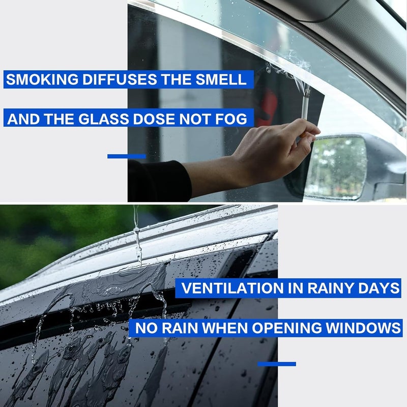 Cxdar Window Rain Guards Visors for 2008-2017 Honda Accord, Out-Channel Window Vent Wind Deflectors Shades for 08-17 Accord - Image 4